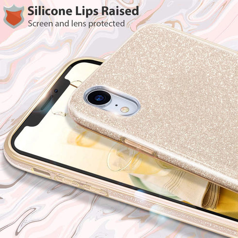 MATEPROX Bling Sparkle Protective Case for iPhone XR 6.1" (Gold) - Cute Girls Women