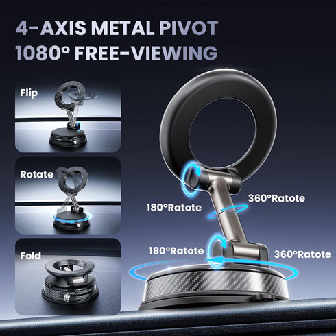 UEEMEE 360 17 16 15 14 13 Vacuum Magnetic Phone Holder for Car, Magsafe Car Mount Adjustable Vacuum Suction Cup, Phone