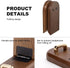 Wood Headphone Stand Wall Mount Holder, Sticky Headset Hook, Under Desk Headphone Hanger for Audio, Studio & Gaming
