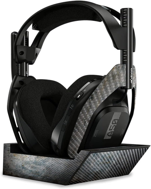 MightySkins Carbon Fiber Skin - Shadow Concrete for Astro A50 Wireless Headphones + Base Station (Gen 4) | Durable