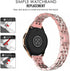 Bands Compatible with Samsung Gear Sport/Galaxy Watch 42mm, Luxury Rhinestone Diamond Steel Metal Strap with Bezel Ring