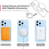 PROfezzion Thin Metal Ring Holder for MagSafe, Removable Strongest Magnetic Phone Grip for iPhone 15 14 13 12 Pro Max