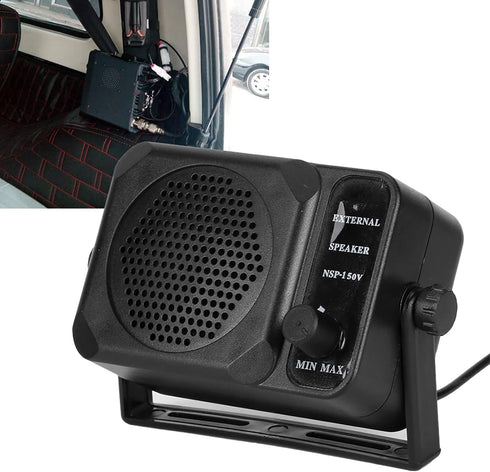 KIMISS Mini External Car Radio Speakers NSP-150V, 2-Way Radio CB HF VHF UHF Transceiver Speaker, Car Accessory