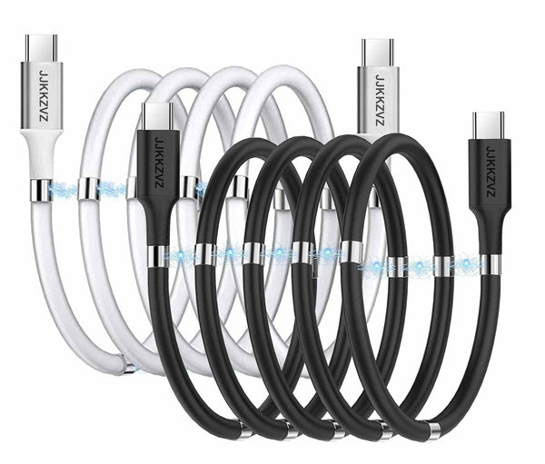 2Pack Magnetic USB C to USB C Fast Charging Cable (3ft, 60W) - Upgraded USB 2.0 Type C Data Transfer for All Devices.