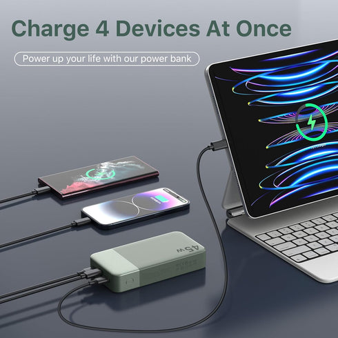NOBIS Portable Charger, 20000mAh Power Bank, 45W Fast Charging, Battery Pack with C to C Cable, Digital Display for
