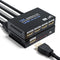 BolAAzuL HDMI Splitter 1 in 4 Out, 4K 30Hz Duplicator Adapter for 4 Displays, Supports Full HD 1080P, PS3, PS4,