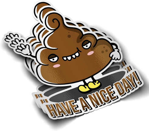 3PCS Potty Training Sticker | Funny Poop Sticker, Waterproof Vinyl Decals for