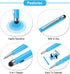 MECCANIXITY 6pcs Metal Stylus Pen Ballpoint Pen 2 in 1 Universal Retractable Ink Pen with Stylus Tips for All