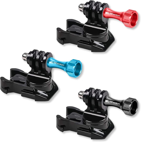 MiPremium Helmet Buckle Mount Adapter for GoPro Hero 12 11 10 9 8 7 6 5 4 3 Black Silver & Other Action Camera