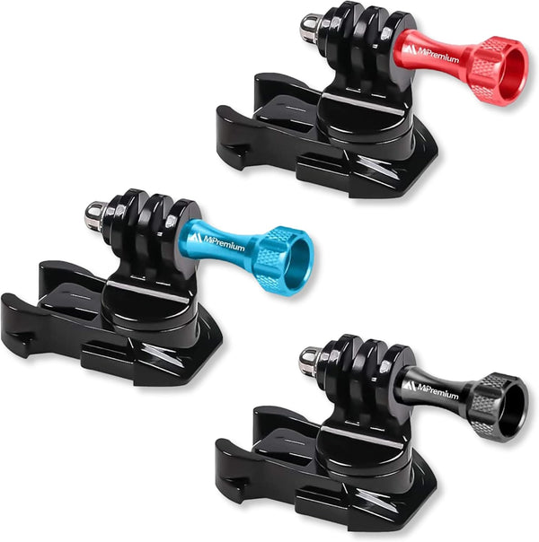 MiPremium Helmet Buckle Mount Adapter for GoPro Hero 12 11 10 9 8 7 6 5 4 3 Black Silver & Other Action Camera