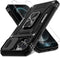 DEERLAMN iPhone 12 Pro Max Case, 6.7" Military Grade Shockproof, Slide Camera Cover, Screen Protector, Kickstand - Black
