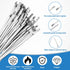 FdcZeyxior 500 11.8 Inch 304 220 Pcs Metal Zip Ties Heavy Duty Stainless Steel Zip Ties Self Locking Pound Tensile
