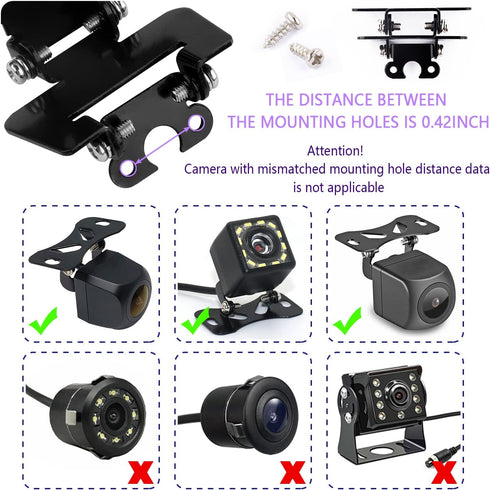 IHOTDER Universal Dash Cam Mount Bracket for Rear Camera Holder Rear Window Bracket Compatible with Most Car Rear