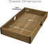 Excello Global Products Wooden Monitor Stand with Drawer for Desktop Organization of Notebooks, Pens, and Office