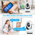 Cloarks 2K 5/2.4 2-Way 24/7, Indoor Camera, GHz WiFi Pan/Tilt Security Camera with AI Motion Detection, One-Click Call