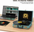 Mersoco 3-Speed 3.5mm MP3, Vinyl Record Player Bluetooth Suitcase Portable Belt-Driven, Supports Bluetooth, RCA Output