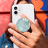 Translucent Clear Phone Grip with Expanding Kickstand, Cell Phone Collapsible Stand for Smartphones