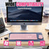 Wireless Silent Keyboard Mouse Combo, Ultra-Slim USB Set with Water-Dropping Keycaps, 12 Shortcuts, 2.4GHz Connection