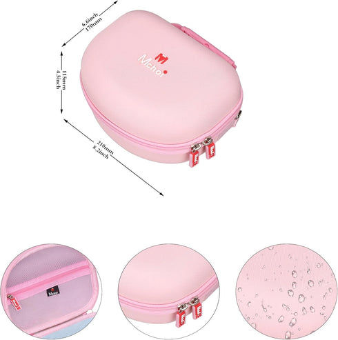 Mchoi Hard Case for Riwbox CT-7 Pink/Jack CT-7S Cat Green/iClever IC-HS01 Bluetooth Over-Ear Headphones, Protective Case