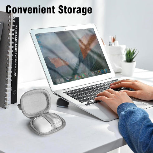 Earbud Case for AirPods, Hard Organizer for Earbuds and SD Memory Card, Grey