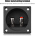 Speakers Terminal Box, Push Spring Type 2 Binding Post Cable Connector for DIY Home Car Stereo Speaker & Subwoofer