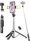 SelfieShow 53'' Selfie Stick Tripod with Light, Extendable Selfie Stick with Remote, Portable