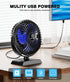JZCreater USB Desk Fan, Mini 360 Rotation Desktop Fan with 3 Speed, Quiet USB Powered Fan for Home