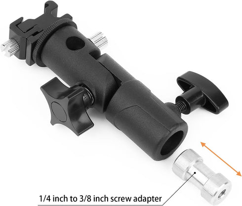 2Pack Anwenk Speedlite Mount Swivel Light Stand Bracket with Umbrella Holder for Nikon Canon Pentax Olympus DSLR