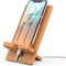 Pezin & Hulin Cell Phone Tablet Stand, Bamboo Wooden Smart Phone Desktop Charging Dock Holder for Pad, Phone 8 Plus X