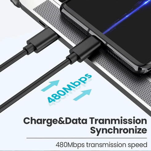LQMBABY 2 3.3FT USB C to Micro USB Cable, Pcs USBC to Micro USB Cable - Charging Cord & Data Sync, Compatible with Wall