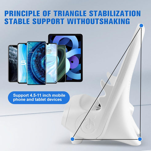 Mini Chair Wireless Fast Charger Multifunctional Phone Holder Stand,Portable Mini Chair Wireless Charger,3 in 1 Cell Phone Stand for Desk,Charging Desktop Cellphone Stand with Speaker Function (White)