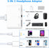 Multi Lightning + USB C to USB Adapter,3 in 1 USB OTG Adapter+3.5mm Audio Headphone Jack Adapter+Fast Charging Port, Phone Splitter Compatible with iPhone 14/13/12,Most Type-C Phones,iPad Pro,Laptops