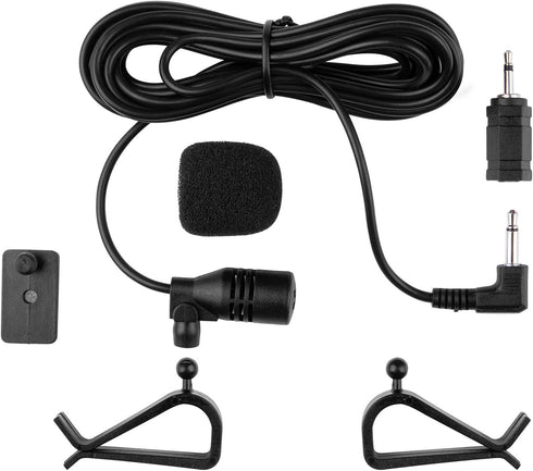 weishan 3.5mm Car Microphone - 16ft External Assembly Mic Replacement for Boss JVC Sony Pioneer Vehicle Head Unit