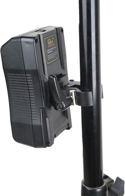 V-Mount Battery Adapter with Clamp for Lighting Stand and Support Rod Mounting