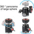 Mini Ball Head with 1/4" Hotshoe Mount Adapter, 360° Rotatable Aluminum Tripod Head for DSLR Cameras