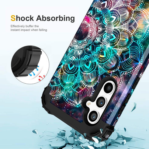 Hocase for Galaxy S23 FE Case, Heavy Duty Shockproof Protection Hybrid Soft Silicone Rubber + Hard Plastic Bumper for