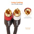 Amazon Basics 2 RCA Audio Cable, 15 Feet, for Amplifier, Active Speakers, Gold-Plated Plugs, Black
