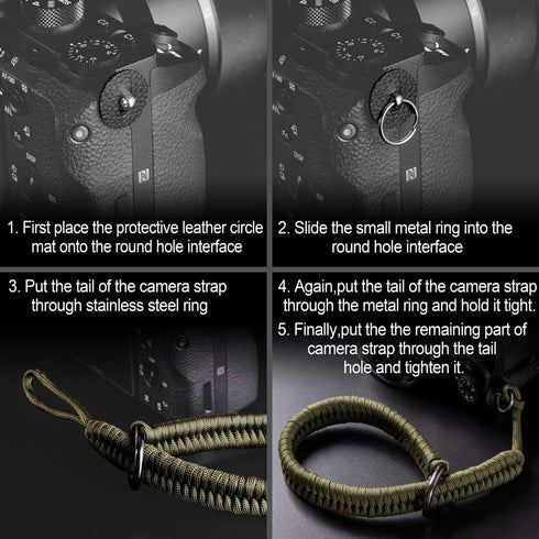 Qiang Ni High-end Paracord Camera Wrist Strap - Hand Strap Lanyard for DSLR or Mirrorless Camera