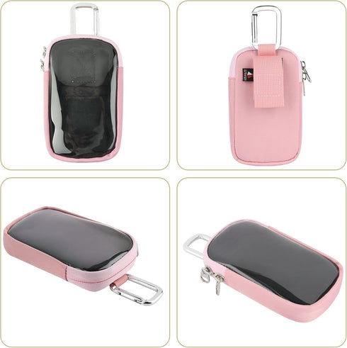 TXEsign MP3 & MP4 Player Carry Case - Travel Bag with Clear Window for 4" Touch Screen Music Player (Pink)