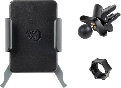 Nite Ize Squeeze Universal Vent Mount - Sturdy Phone Mount & Holder for Car Vent - Black