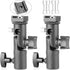 Updated Flash Bracket-ChromLives Light Stand Mount, Cold Shoe Flash Stand for DSLR Camera, Photography Umbrella