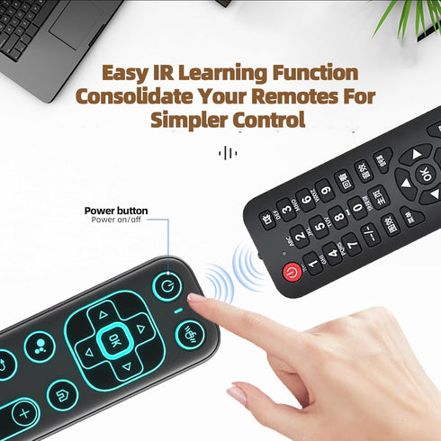 iPazzPort 7-Color Mini Air Mouse Remote Keyboard with Backlight for Android TV Box, Smart TV, HTPC, Projector;