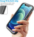 SPORTLINK Waterproof Case for iPhone 12 Pro Max, Full Body Shockproof Dustproof Rugged Case
