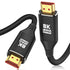 10K 8K 4K HDMI Cable 1FT, Ultra High Speed HDMI Braided Cord,