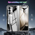 Samsung Galaxy Z Fold 5 Cover: Sleek Clear Electroplated Stand Protective Case - Elegant Anti-Scratches Luxury for