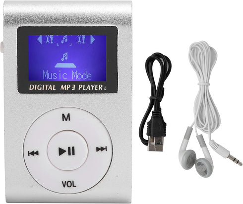 wendeekun MP3 MP3 MP3 Clip Player, Digital Lossless Music Player, Portable Mini Music Player Sports BackClip LCD Screen