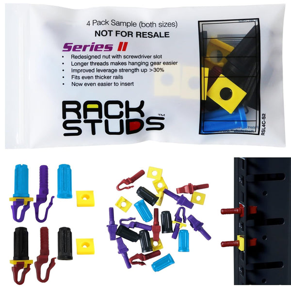 4C Rack Mount Solution II, Rack Screws for 19" Server Rack Rails, Perfect Cage Nut Replacement