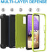 muitq Heavy Duty Case for Galaxy A32 5G, Not Fit 4G, Shockproof, Dropproof, Dust-Proof with Clip (Blue-Green)