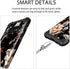 Casetego Floral Three Layer Heavy Duty Hybrid Case for Samsung Galaxy S10, Sturdy Shockproof Cover (Orange Flower/Black)