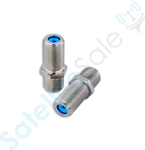 SatelliteSale High-Frequency F81 Coaxial Barrel Connectors, Female to Female F-Type 3Ghz Adapter Coupler Pack of 2 Pcs